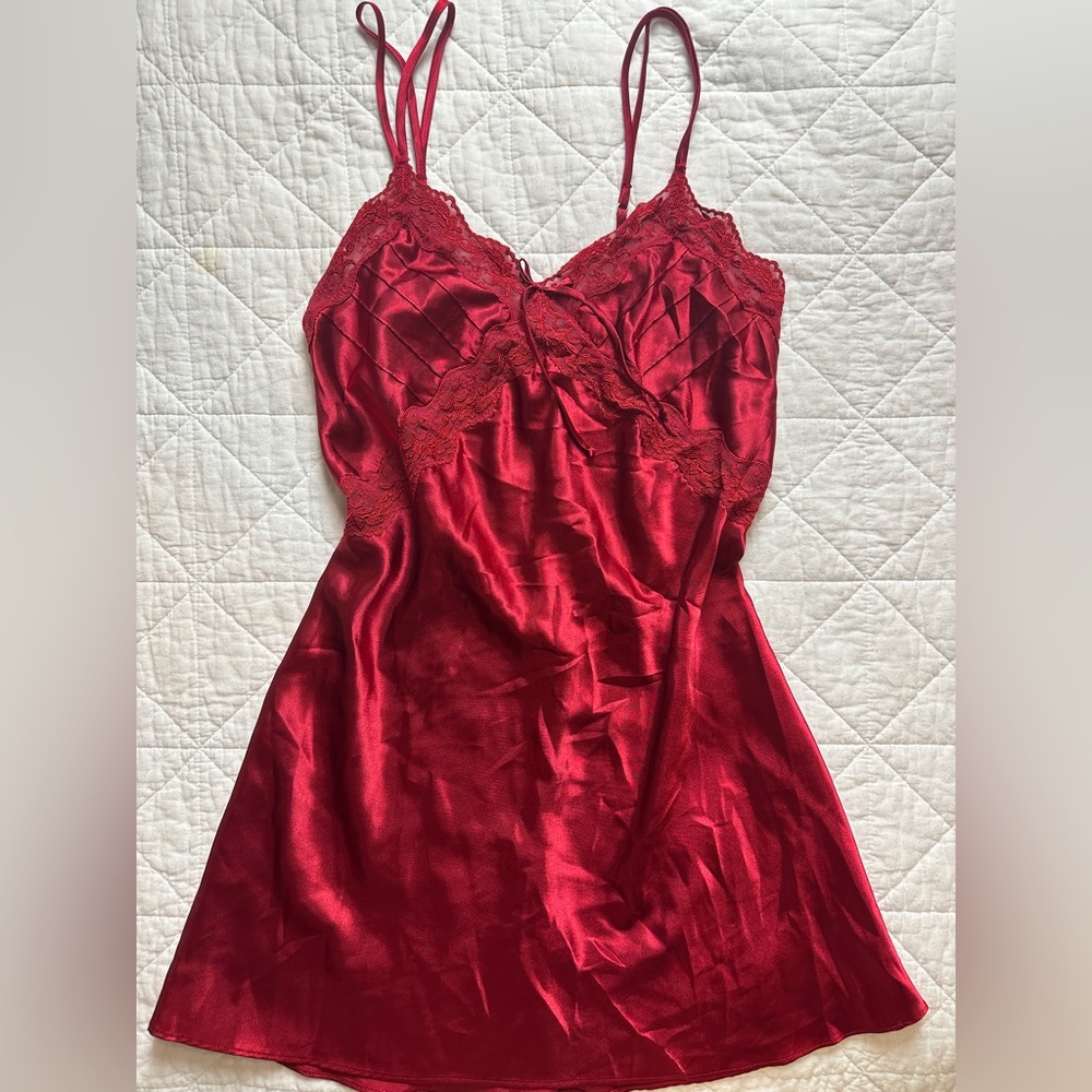 gorgeous red lingerie dress